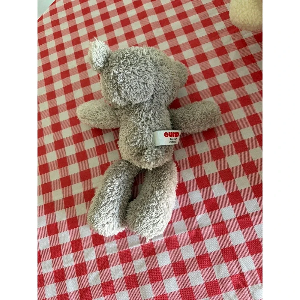 Gund Fuzzy Teddy Bear Plush Stuffed Animal Tan Taupe Soft Toy 6049972 13.5 inch